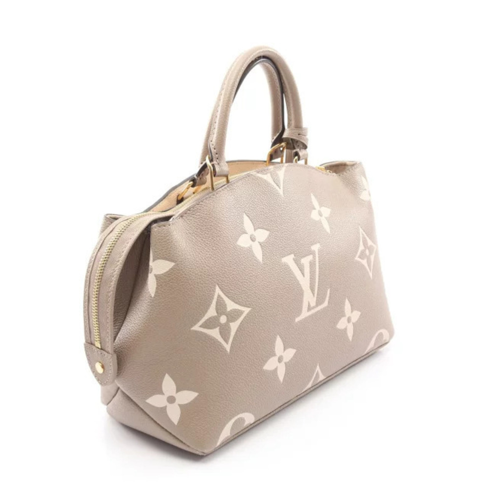 Louis Vuitton Monogram Palais Handbag Empreinte Beige Leather